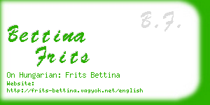 bettina frits business card